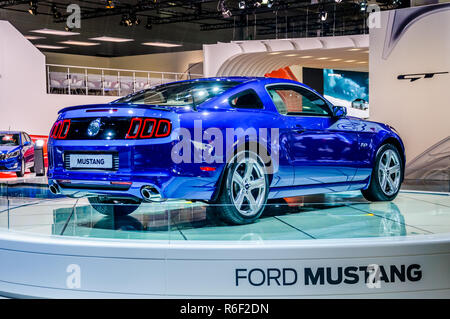 MOSCOW, RUSSIA - AUG 2012: FORD MUSTANG 5TH GENERATION presented as world premiere at the 16th MIAS (Moscow International Automobile Salon) on August  Stock Photo