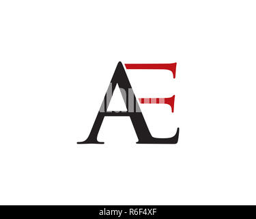 AE initial logo design, AE logo, AE Letter Logo Design Template Vector ...