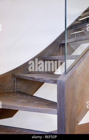 Detail of staircase. 11-12 Floral Street, London, United Kingdom. Architect: Brimelow McSweeney Architects + Kohn Pederson Fox Architects, 2017. Stock Photo