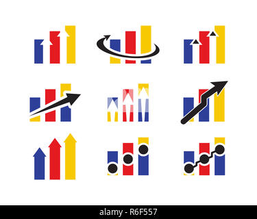 business chart logo collection Stock Photo