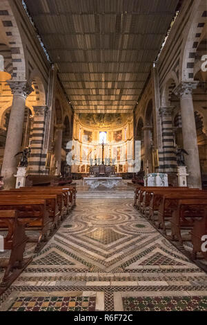 Vertical view inside Pisa Cathedral in Pisa, Tuscany. Stock Photo