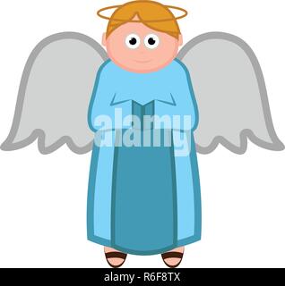 Isolated angel cartoon character Stock Vector