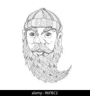 Paul Bunyan Lumberjack Doodle Art Stock Photo