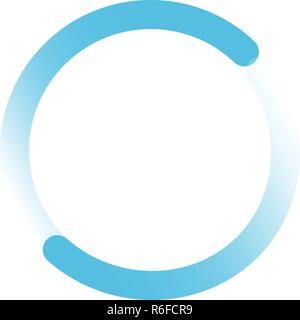 Web or Internet Progress Loader Circle Icon in blue color. Vector illustration isolated on white background Stock Vector