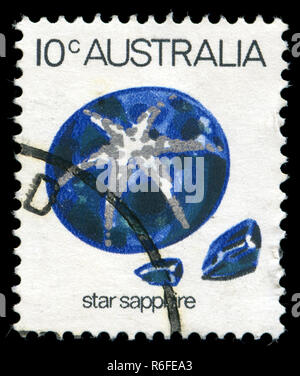 Postage stamp from Australia in the Marine animals and minerals series issued in 1974 Stock Photo