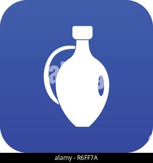 Clay jug icon digital blue Stock Vector