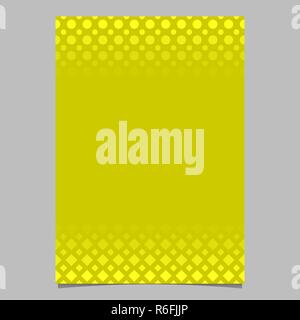 Yellow geometrical halftone pattern brochure template - vector document graphic Stock Vector