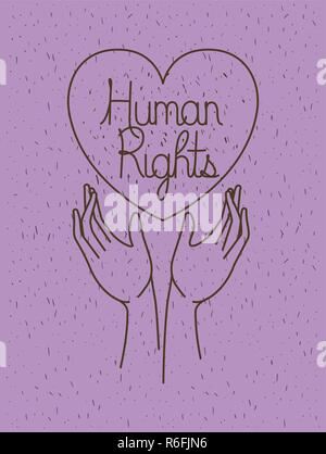 hand with heart human rights drawns Stock Vector Image & Art - Alamy