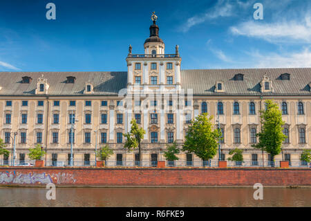 University Of Wroclaw On The Oder River, Poland Stock Photo