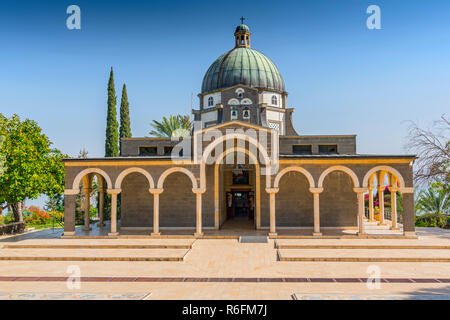 Church Of The Mount Of Beatitudes, Sea Of Galilee, Israel Stock Photo