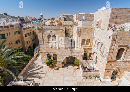 Buildings Of Jerusalem Old City, View From Hurva Synagogue, Israel Stock Photo