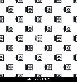 Open food fridge pattern seamless vector repeat geometric for any web design Stock Vector