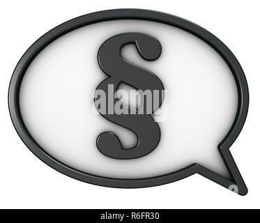 paragraph in speech bubble Stock Photo