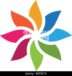 Beauty icon flowers design illustration Template Stock Vector