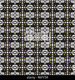 Geometric seamless pattern black and white of squares. Vector. Stock Vector