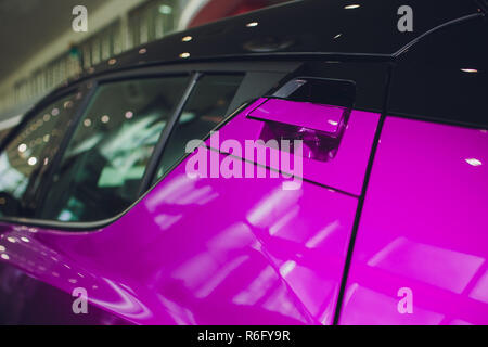 abstract photo car door handle pink and lock Stock Photo