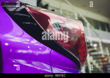 abstract photo car door handle purple and lock Stock Photo