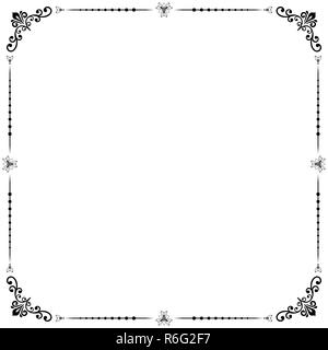 Floral Fine Frame Stock Photo