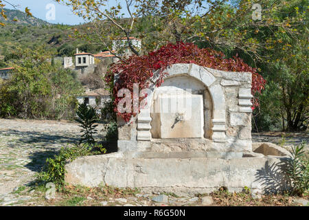 This village is an ancient village known as Domatia. The history goes back to very ancient times. Greek villagers have placed in this village. Stock Photo