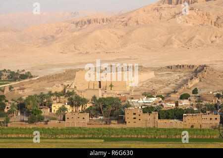 A bird's eye view of the ancient Egyptian sights and terrain. Stock Photo