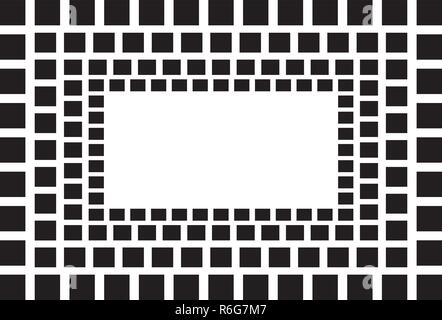 Square black and white vector frame Stock Vector