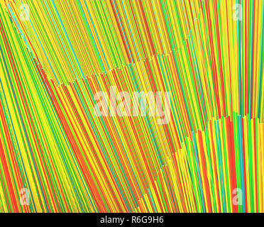 Abstract geometric image in 3D structure with random colored bars. Stock Photo