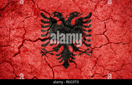 Republic of Albania flag Stock Photo