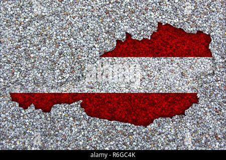 map of austria on texturer Stock Photo