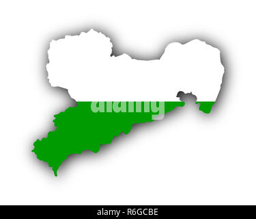 map of saxony - optional Stock Photo - Alamy