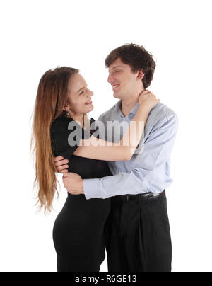 Couple lovingly embracing each other Stock Photo