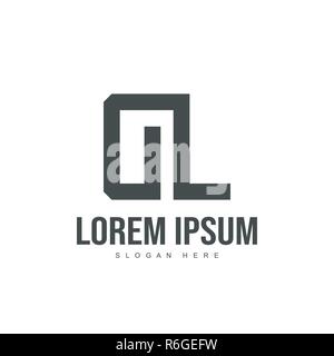DL Letter logo design. Initial letter logo template design Stock Vector