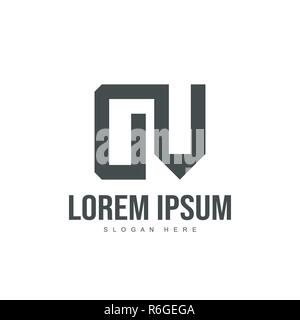 DV Letter logo design. Initial letter logo template design Stock Vector