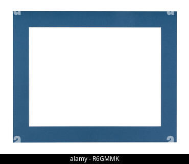 flat dark blue passe-partout for picture frame Stock Photo
