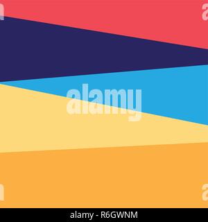 Abstract bright colored background with geometric shapes and objects. Stock Vector