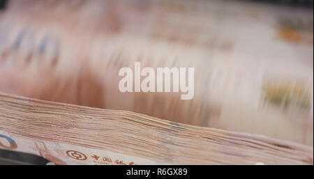 Money counting machine Stock Photo