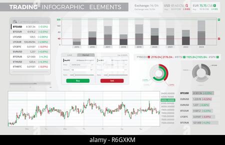 Trading Infographic Elements Stock Vector