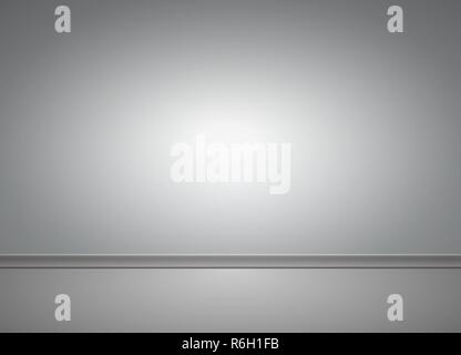 Empty room, white shade. Design element. Vector illustration of mockup. Bright apartment realistic style. Stock Vector