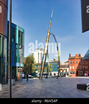 Alliance Sculpture, The Hayes, Cardiff, Wales, United Kingdom Stock Photo