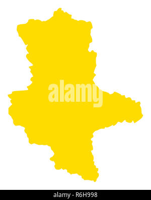 Map of Saxony-Anhalt Stock Photo - Alamy