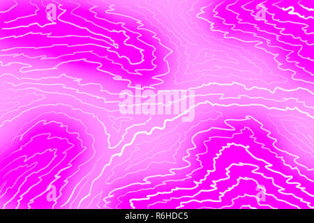 Colorful abstract pattern illustration. Dark violet spots on a violet background and white lines drawn by hand. Stock Photo