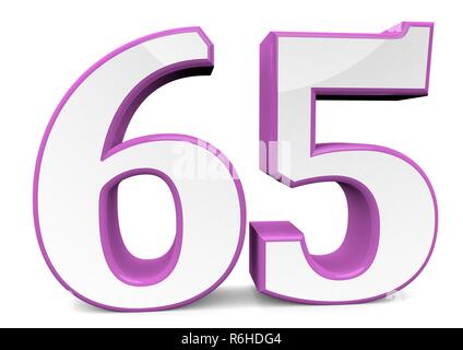 Number 65 pink birthday celebration cupcake. 3D Rendering Stock Photo ...