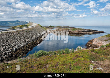 Atlantic road in Hulvagen, Norway Stock Photo