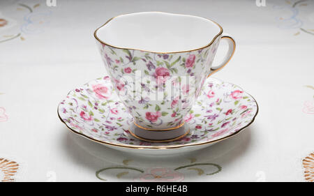 royal vale bone china tea cup and saucer Stock Photo