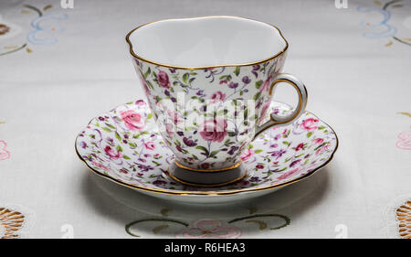 royal vale bone china tea cup and saucer Stock Photo