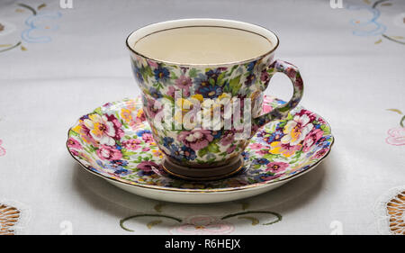 royal vale bone china tea cup and saucer Stock Photo