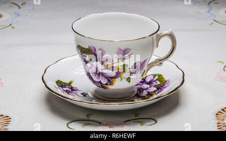 royal vale bone china tea cup and saucer Stock Photo