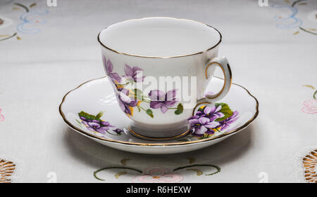 royal vale bone china tea cup and saucer Stock Photo