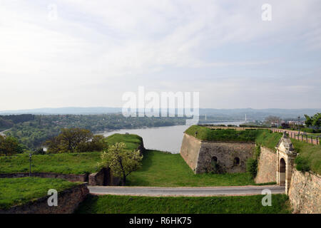 Fortress walls near Dunabe river. Novi Sad - Petrovaradin, Serbia. Stock Photo