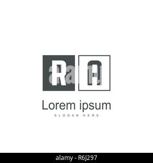 RA Logo template design. Initial letter logo template design Stock Vector