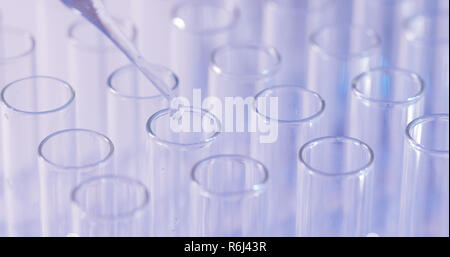 Scientist testing in laboratory for analysis or researching Stock Photo